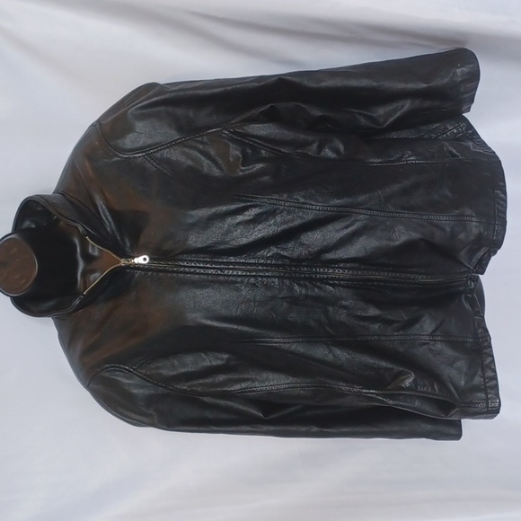WILSONS LEATHER Zip Up Jacket XL, Y2K,  pit to pit is 25" - Picture 1 of 9